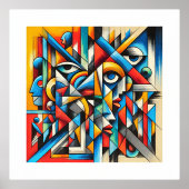 Tableau inspiration style cubiste 箔ポスター (正面)