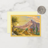 Tableau peinture d'art sur carte de voeux. ノートカード (正面/裏面インサイチュ)