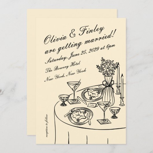 Tableau Wedding Invitation 招待状 (正面/裏面)