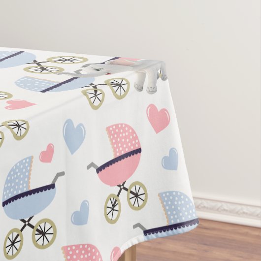 Tablecloth Baby Stroller Stork Pink Blue Elephant テーブルクロス (インサイチュ)
