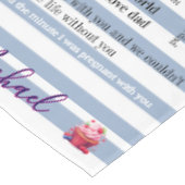 Tablecloth Blue & White Stripe Happy Birthday  テーブルクロス (アングル)