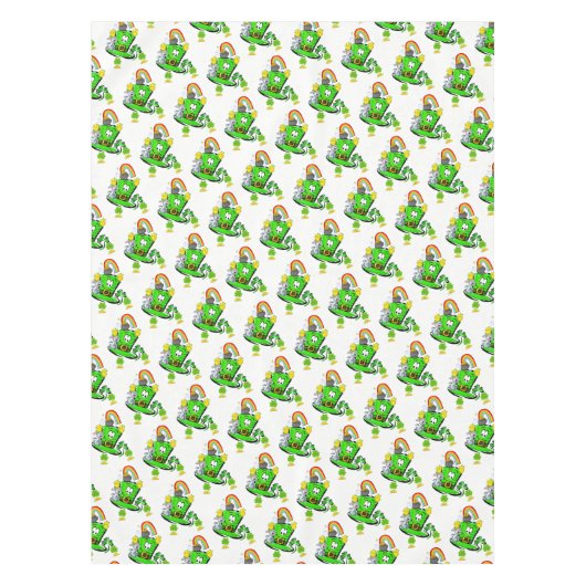 Tablecloth Happy Saint Patrick's Day Rabbit テーブルクロス (正面)