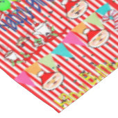 Tablecloth, Merry Christmas Stripe Happy Birthday テーブルクロス (アングル)