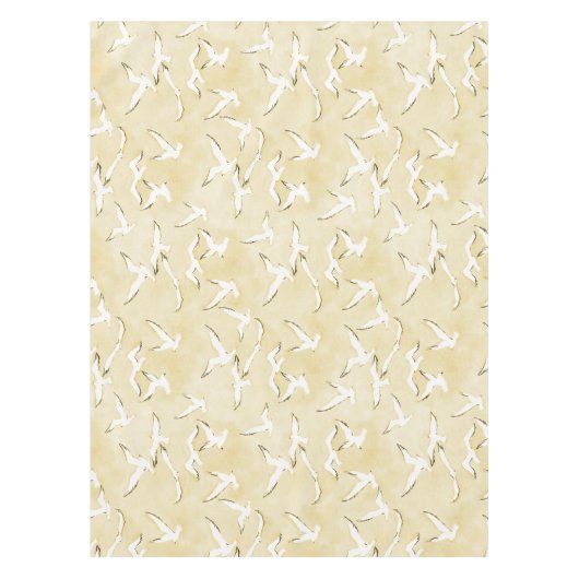 Tablecloth - Nautical Ocean Seagulls テーブルクロス (正面)