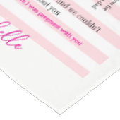 Tablecloth Pink & White Stripe Happy Birthday  テーブルクロス (アングル)