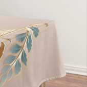 Tablecloth with Beige Background, Golden Branches, テーブルクロス (インサイチュ)