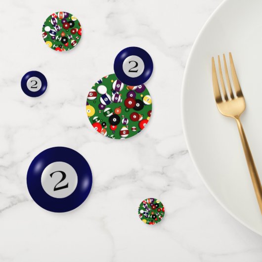 Tablefetti -ビリヤードおよび2球 コンフェッティ (グループ)