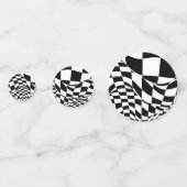 Tablefetti – 修正された赤/黒フ市松模様にラグ コンフェッティ (正面)