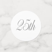 Tablefetti - 25パーソナライズされた周年結婚を迎える コンフェッティ (スモール正面)