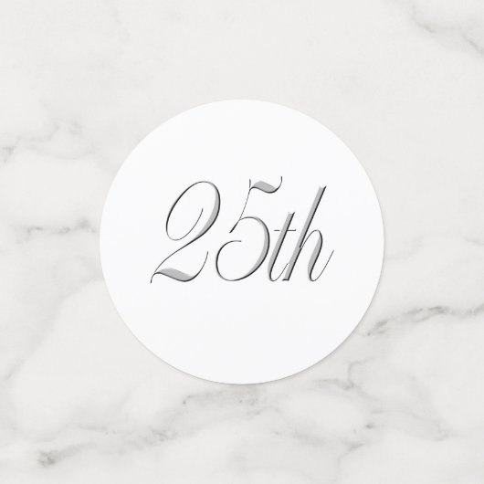 Tablefetti - 25パーソナライズされた周年結婚を迎える コンフェッティ (スモール正面)