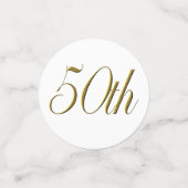 Tablefetti - 50パーソナライズされた周年結婚を迎える コンフェッティ (スモール正面)