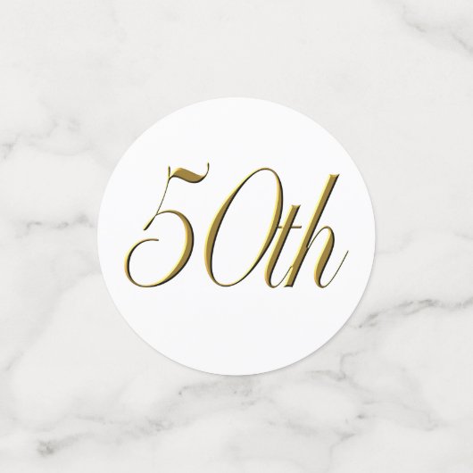 Tablefetti - 50パーソナライズされた周年結婚を迎える コンフェッティ (スモール正面)