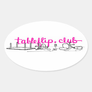 tableflip.clubの楕円形のステッカー 楕円形シール