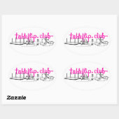 tableflip.club楕円ステッカー 楕円形シール (シート)