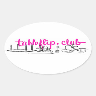 tableflip.club楕円ステッカー 楕円形シール