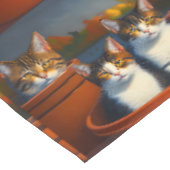 Tableloth植物ポットのTabby Cats テーブルクロス (アングル)