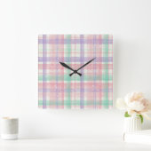 Tableloth Shabby Natasha Us擦り切れたのシックなTableloth Sha スクエア壁時計 (ホーム)