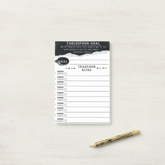 Tablespoon Goals List ポストイット (デスク上)