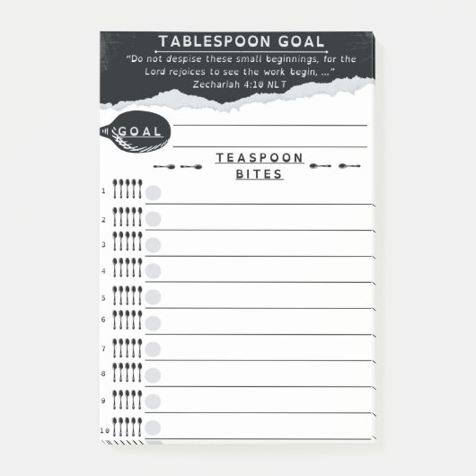 Tablespoon Goals List ポストイット (正面)