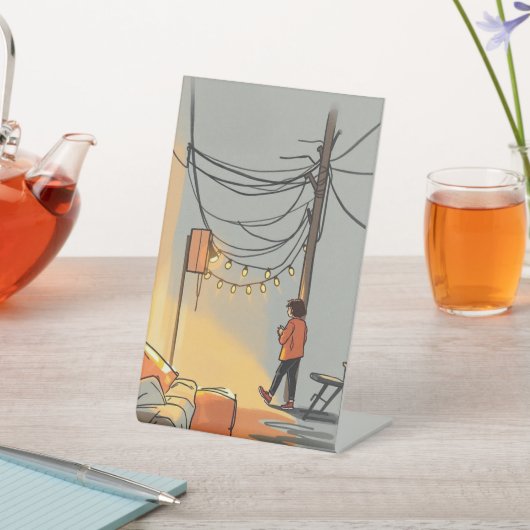 Tabletopシンボルや象徴 台座サイン (インサイチュ)