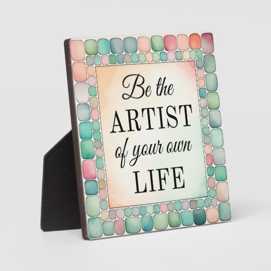 Tabletopプラークあなたの人生のアーティストになる フォトプラーク (正面)