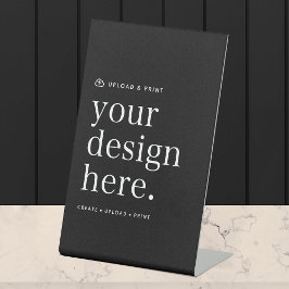 Tabletop署名デザインアップロード4" x 6" 台座サイン