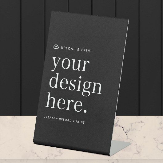 Tabletop署名デザインアップロード4" x 6" 台座サイン