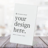 Tabletop署名デザインアップロード4" x 6" 台座サイン