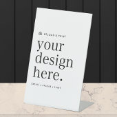 Tabletop署名デザインアップロード4" x 6" 台座サイン