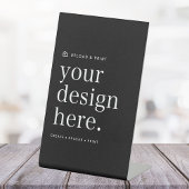 Tabletop署名デザインアップロード4" x 6" 台座サイン