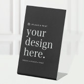 Tabletop署名デザインアップロード4" x 6" 台座サイン