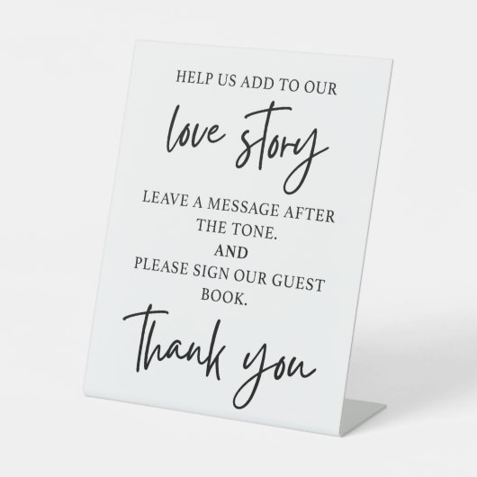 Tabletop魅力的のオ結婚ーディオブックサイン 台座サイン (正面)