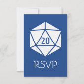 Tabletop Chic in Blue RSVPカード (正面)