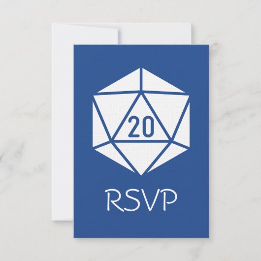 Tabletop Chic in Blue RSVPカード (正面)