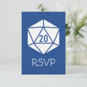 Tabletop Chic in Blue RSVPカード (スタンド正面)