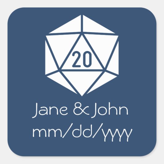 Tabletop Chic in Navyステッカー スクエアシール (正面)