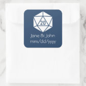 Tabletop Chic in Navyステッカー スクエアシール (バッグ)