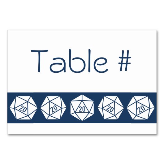 Tabletop Chic in Navyテーブルカード テーブルナンバー (正面)