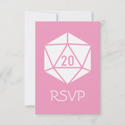 Tabletop Chic in Petal Pink RSVPカード (正面)
