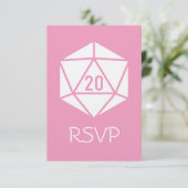 Tabletop Chic in Petal Pink RSVPカード (スタンド正面)