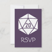 Tabletop Chic in Purple RSVPカード (正面)