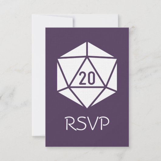 Tabletop Chic in Purple RSVPカード (正面)