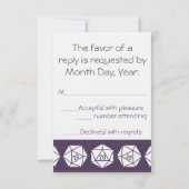 Tabletop Chic in Purple RSVPカード (裏面)