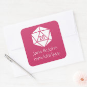 Tabletop Chic in Raspberry Sticker スクエアシール (封筒)
