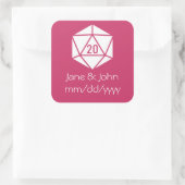 Tabletop Chic in Raspberry Sticker スクエアシール (バッグ)