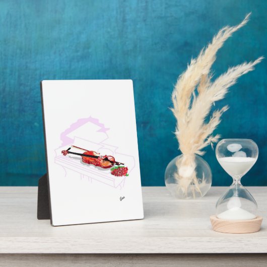 Tabletop EaselとCanvas Cloud of Music フォトプラーク (側面)