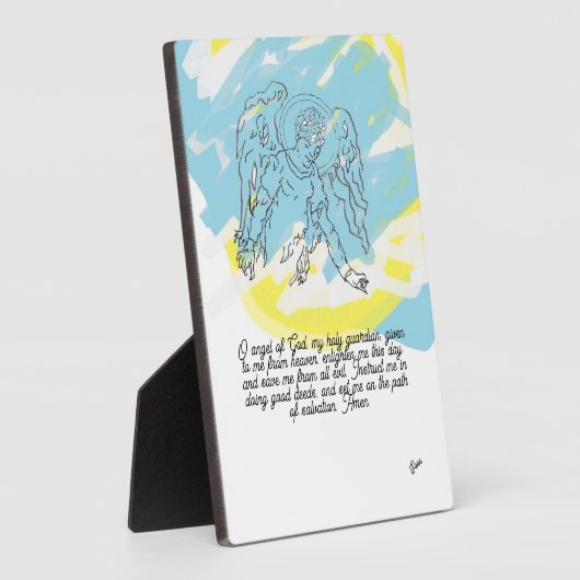 Tabletop Easel w/Canvas : Guardian Angel フォトプラーク (側面)