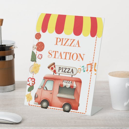 Tabletop Food Signage Pizza Station 台座サイン (インサイチュ)