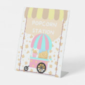 Tabletop Food Signage Popcorn Station 台座サイン (正面)