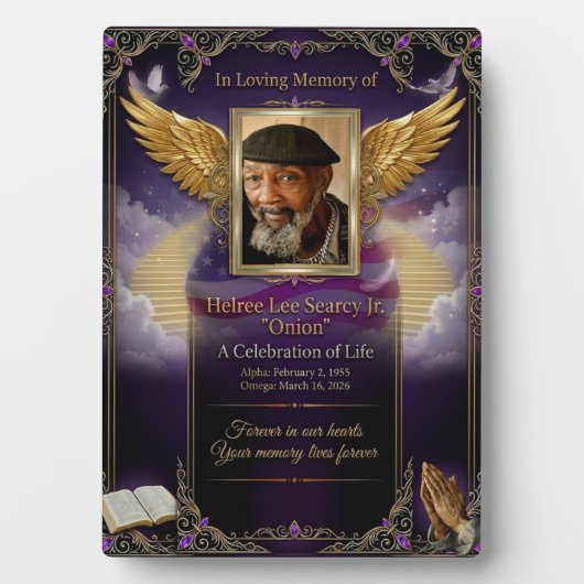 Tabletop Plaque with Easel フォトプラーク (正面)